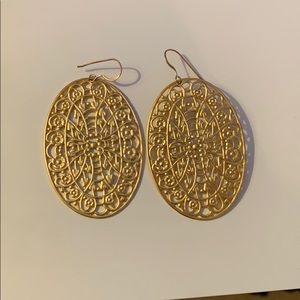 Gold lace earrings